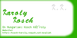 karoly kosch business card